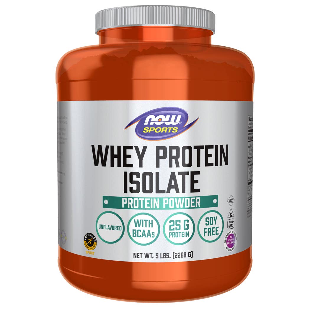 Now Sports Whey Protein Isolate , Unflavored , 2.27 Kg