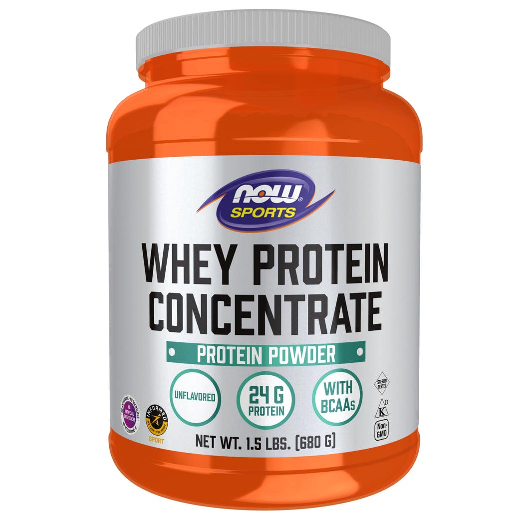 Now Sports Whey Concentrate Unflavored 680 g