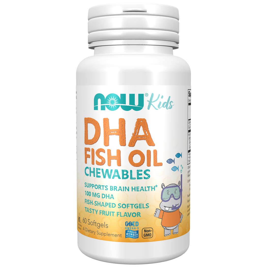 NOW Kids Kid’s DHA Chewables Tasty Fruit 60 Soft gels