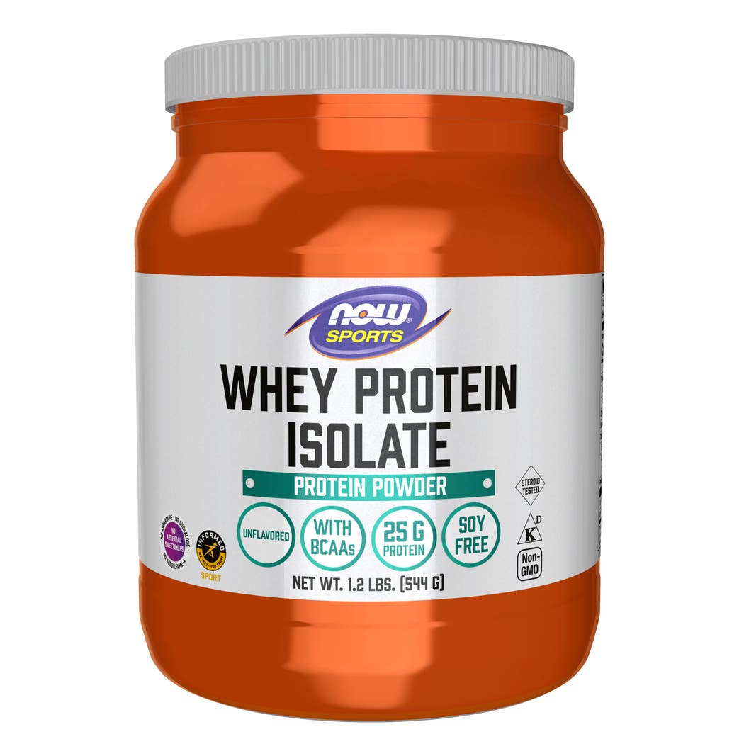 Now Sports Whey Protein Isolate , Unflavored , 544 g