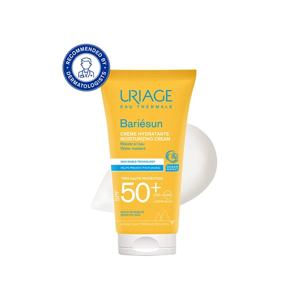 كريم واقي الشمس المرطب يورياج باري صن SPF50+ للوجه مع فيتامين E 50 مل