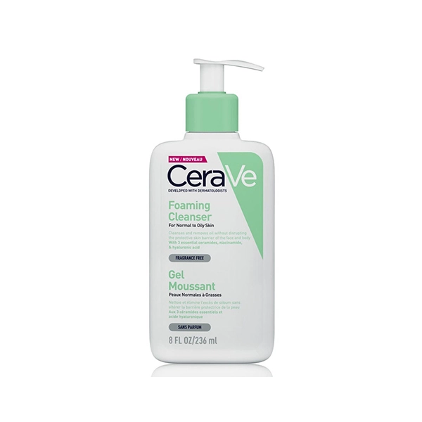 Cerave Foaming Cleanser for Normal to Oily Skin with Hyaluronic Acid 236 ml