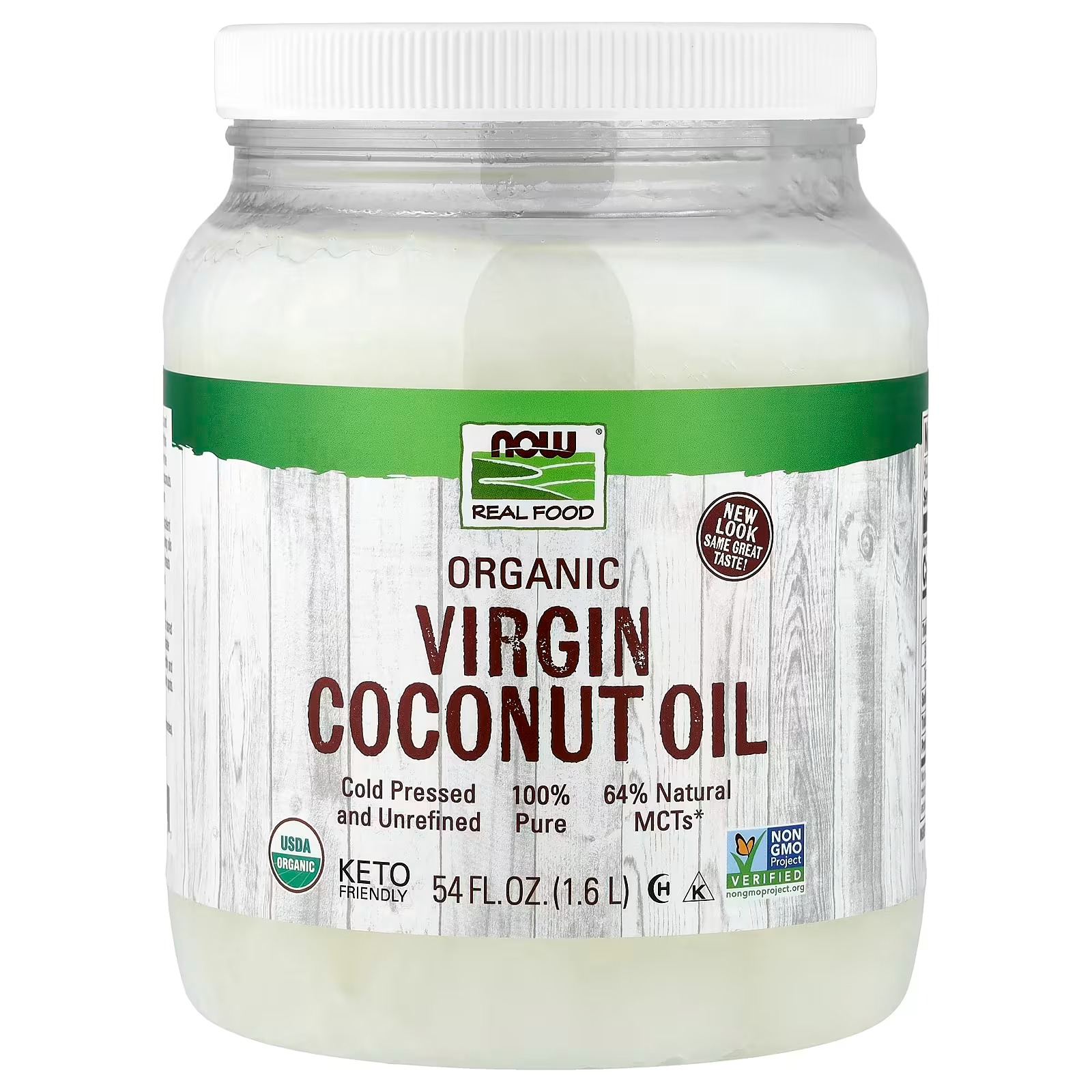 NOW Foods, Real Food, Organic Virgin Coconut Oil, 1.6 L