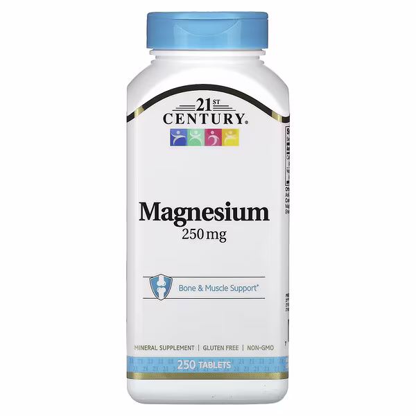21st Century, Magnesium, 250 mg, 250 Tablets