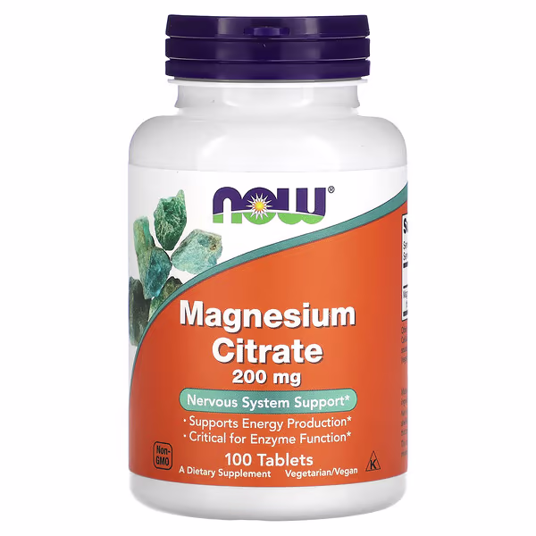 NOW Foods, Magnesium Citrate, 200 mg, 100 Tablets