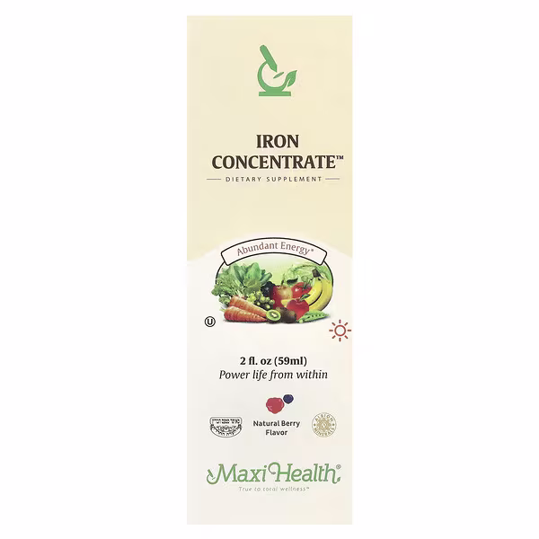 Maxi Health, Iron Concentrate™, Natural Berry , 59 ml