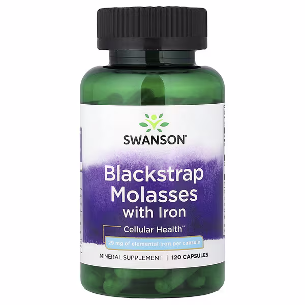 Swanson, Blackstrap Molasses With Iron, 120 Capsules