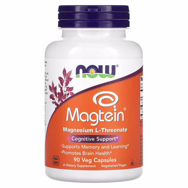 NOW Foods, Magtein®, Magnesium L-Threonate, 90 Veg Capsules