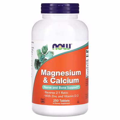 NOW Foods, Magnesium & Calcium, 250 Tablets