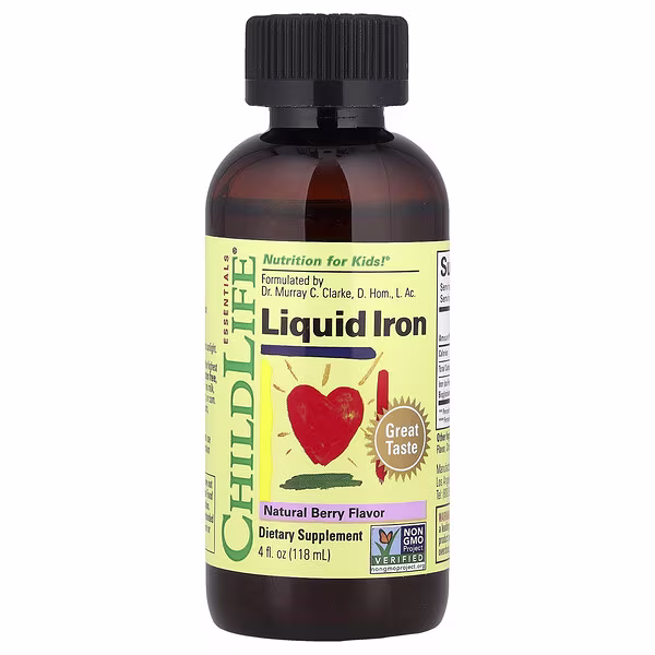 ChildLife Essentials, Liquid Iron, Natural Berry, 4 fl oz (118 ml)