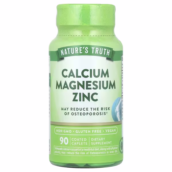 Nature's Truth, Calcium Magnesium Zinc, 90 Coated Caplets