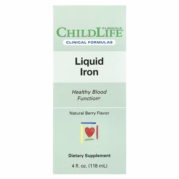 ChildLife Clinicals, Liquid Iron, Natural Berry, 4 fl oz (118 ml)