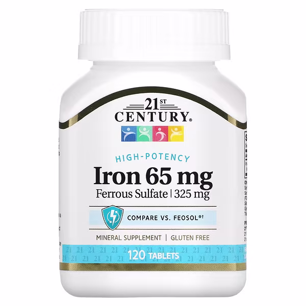 21st Century, Iron, 65 mg, 120 Tablets