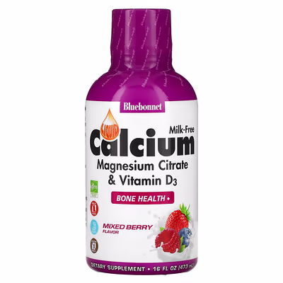 Bluebonnet Nutrition, Liquid Calcium Magnesium Citrate & Vitamin D3, Mixed Berry , 16 fl oz (473 ml)
