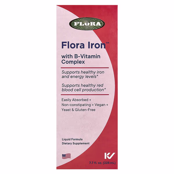 Flora, Iron with B-Vitamin Complex, 228 ml