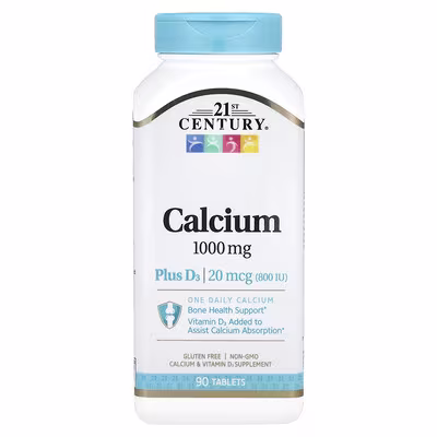 21st Century, Calcium Plus D3, 90 Tablets