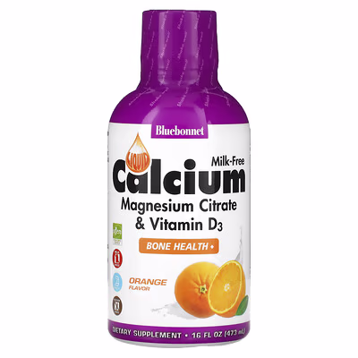 Bluebonnet Nutrition, Liquid Calcium Magnesium Citrate &amp Vitamin D3, Orange , 473 ml