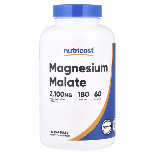 Nutricost, Magnesium Malate, 180 Capsules (700 mg per Capsule)