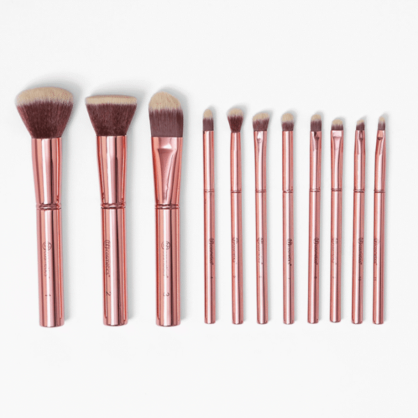 BH Cosmetics Metal Rose Brush Set - 11 Piece