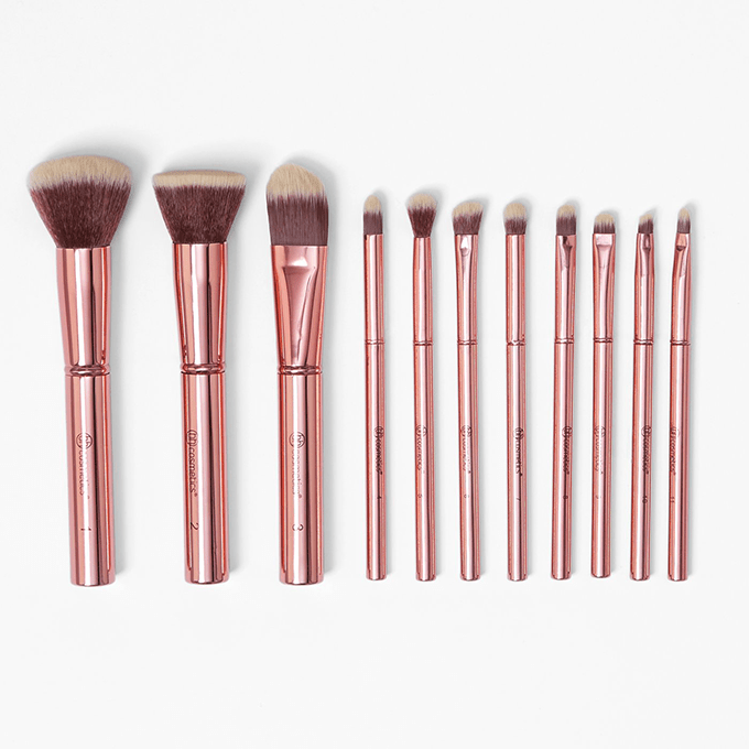 BH Cosmetics Metal Rose Brush Set - 11 Piece