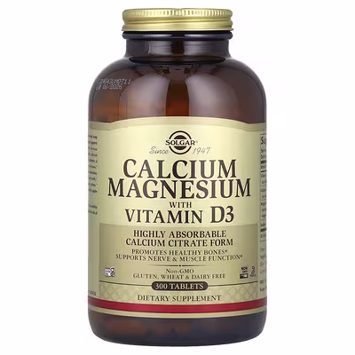 Solgar, Calcium Magnesium with Vitamin D3, 300 Tablets