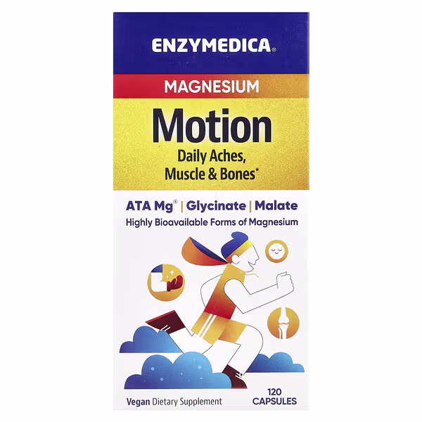 Enzymedica, Magnesium Motion, 120 Capsules (350 mg per Capsule)