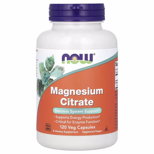 NOW Foods, Magnesium Citrate, 120 Veg Capsules
