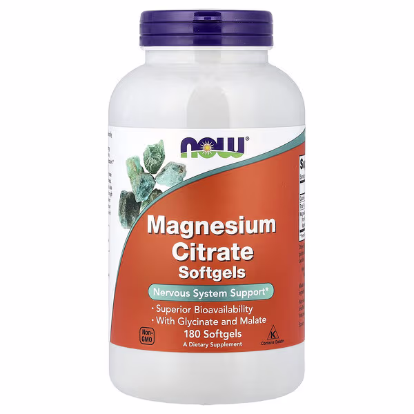 NOW Foods, Magnesium Citrate, 180 Softgels