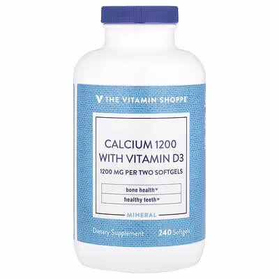 The Vitamin Shoppe, Calcium1200 With Vitamin D3, 240 Softgels