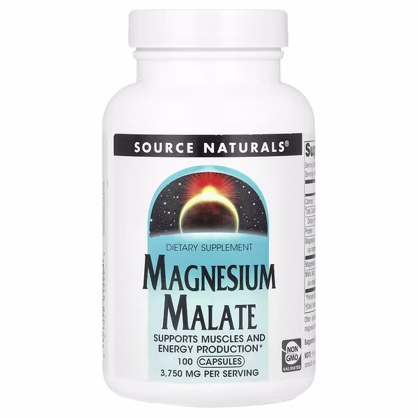 Source Naturals, Magnesium Malate, 100 Capsules
