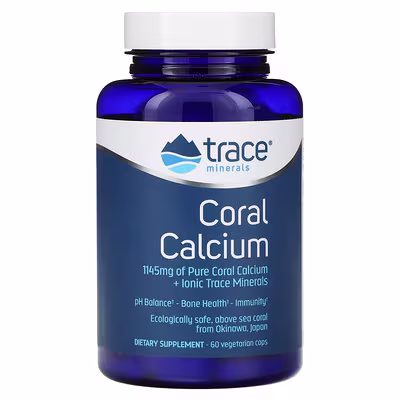 Trace, Coral Calcium + Iconic Trace Minerals, 60 Vegetarian Caps