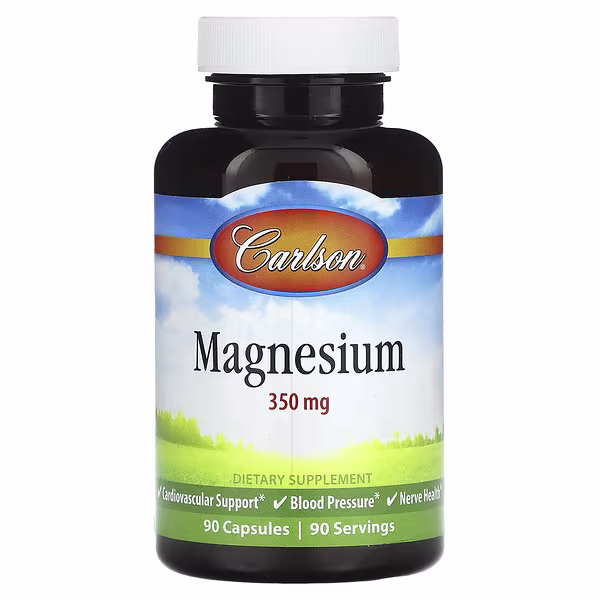 Carlson, Magnesium, 350 mg, 90 Capsules