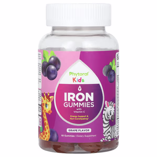 Phytoral, Kids, Iron Gummies with Vitamin C, Grape, 60 Gummies
