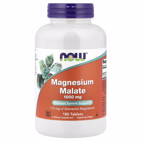 NOW Foods, Magnesium Malate, 1,000 mg, 180 Tablets
