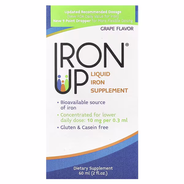 A.C. Grace Company, Iron Up, Liquid Iron Supplement, Grape, 2 fl oz 60 ml