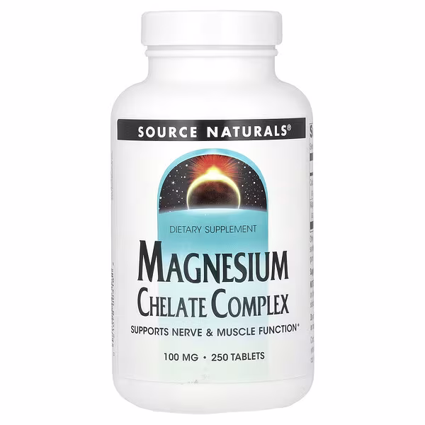 Source Naturals, Magnesium Chelate Complex, 100 mg, 250 Tablets