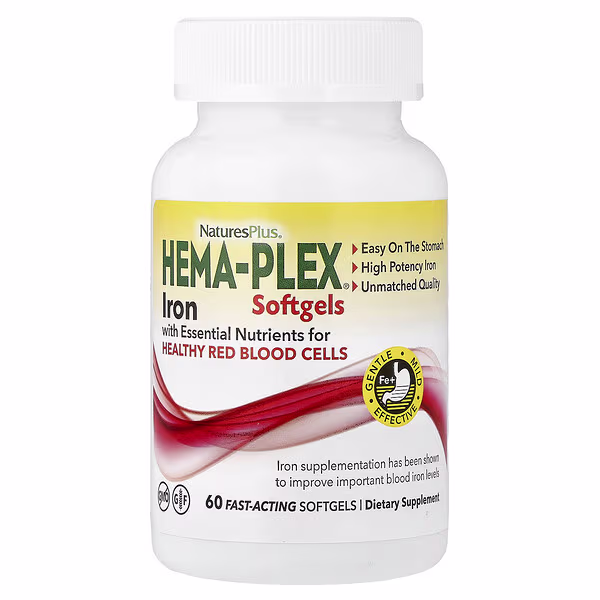 NaturesPlus, Hema-Plex, 60 Fast-Acting Softgels