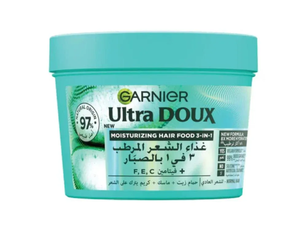 Garnier Ultra Doux Moisturising Aloe Vera 3-in-1 Hair Food - 390ml