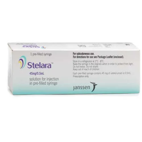 Stelara 45 mg/0.5 mL Ustekinumab pre‑filled syringe × 1 (refrigerated)