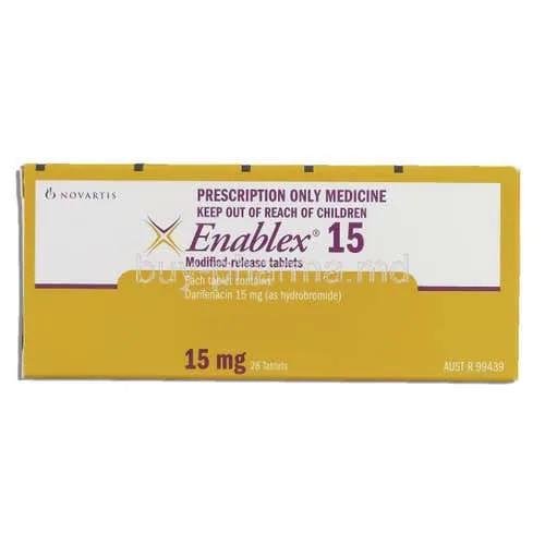 Enablex 15 mg darifenacin 28 Tablets