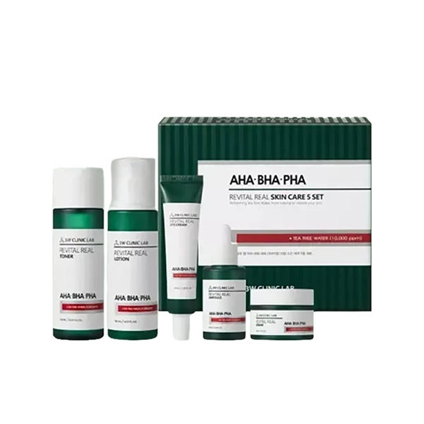 3W Clinic Aha Bha Pha Revital Real Skin Care 5 Set