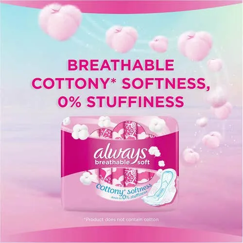 Always Skin Love, Up to Zero Wetness 100% Softness, Maxi Thick, 30 Pads - Image 3