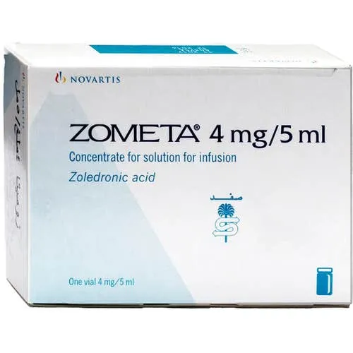 Zometa 4 mg/5 mL zoledronic acid powder for concentrate – single vial