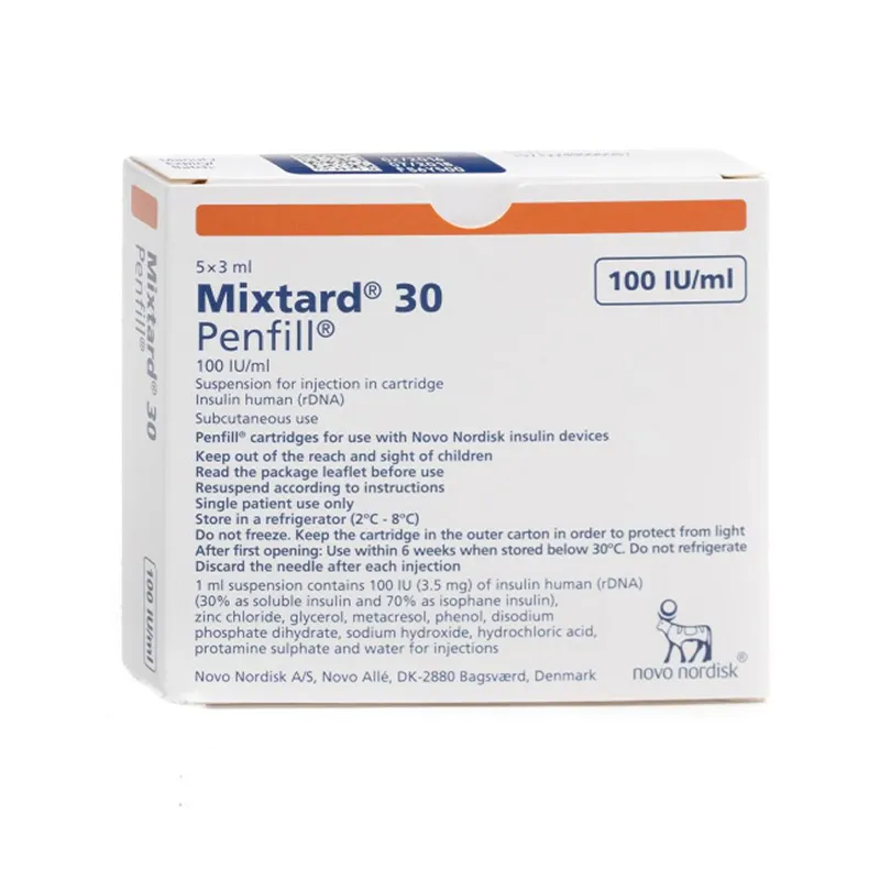 Mixtard 30 100 IU/mL Insulin NPH‑Human 70‑30 Penfill 3 mL Pack of 5