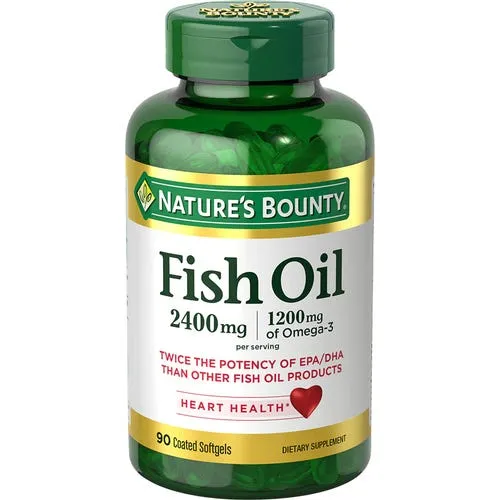 Nature's Bounty Fish Oil Odorless 2400 Mg 90 Softgels