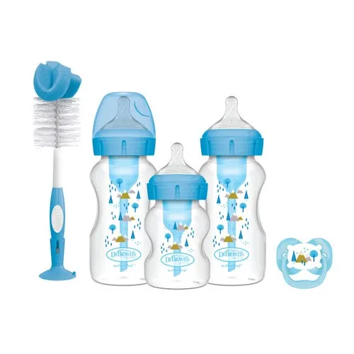 Drbrown Pp Wn Anti-Colic Baby Option+ Bottle Blue Gift Set
