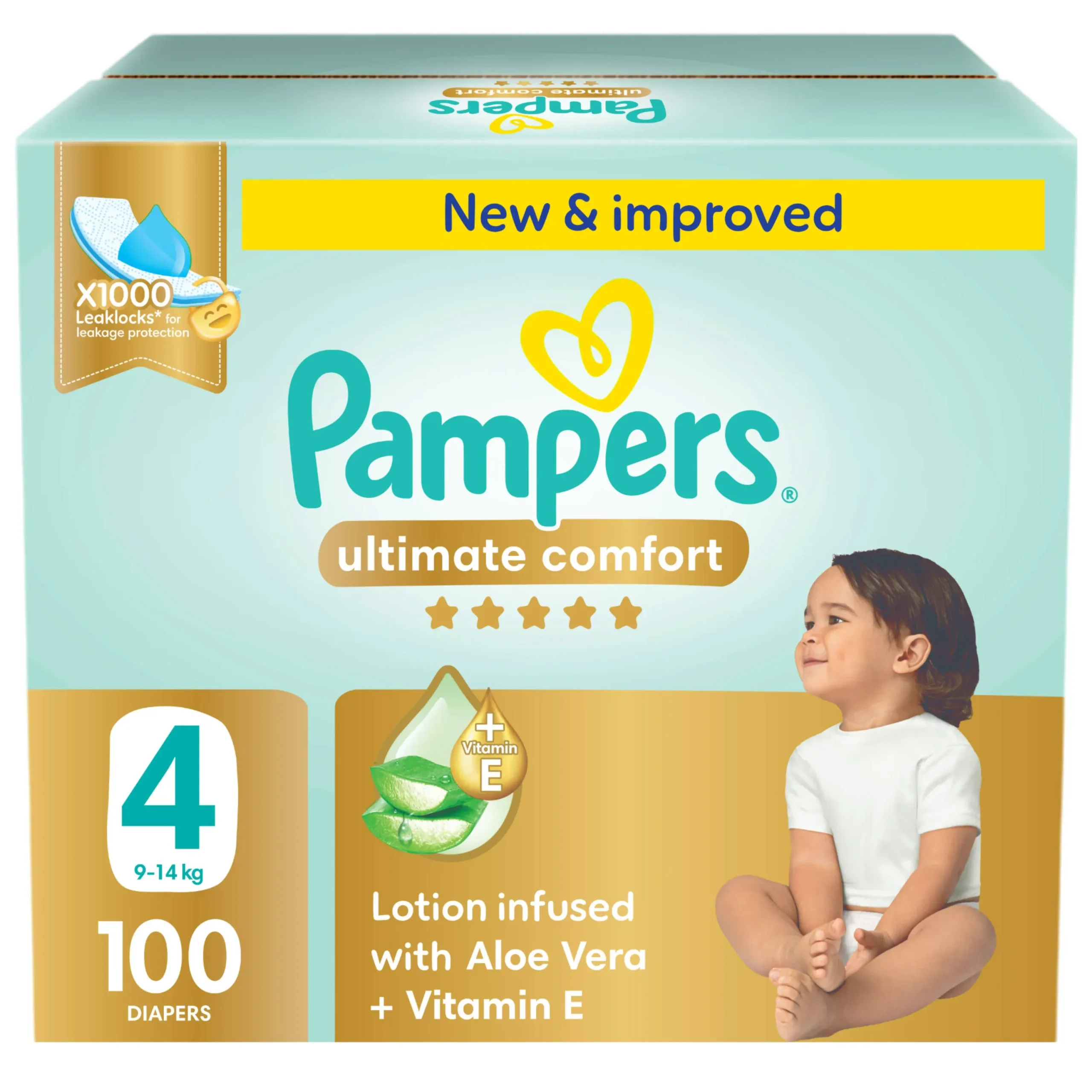 Pampers Ultimate Comfort Taped Diapers, Size 4