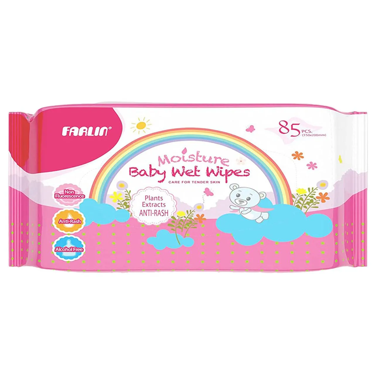 Farlin - Baby Anti Rash Wet Wipes 85s - White
