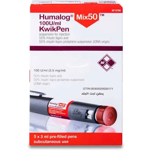 Humalog Mix 50 100 IU/mL Insulin Lispro‑Insulin Protamine 50‑50 KwikPen