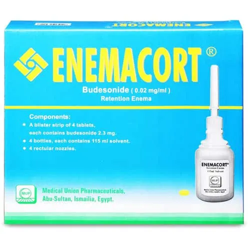 Enemacort 2.3 mg budesonide rectal enema (4‑pack)